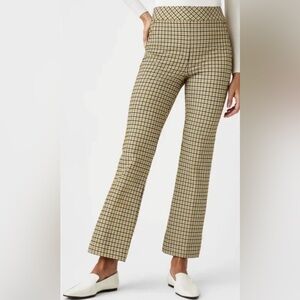 SPANX Perfect Kick Flare in Dijon Jacquard Plaid Ponte Crop Pants in size XS New